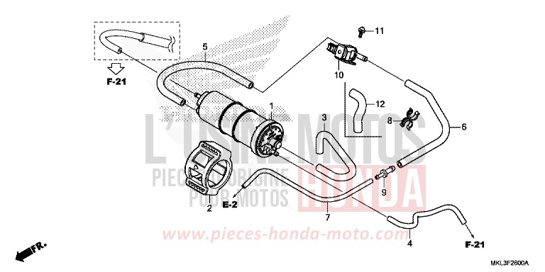 CUVETTE de NC750X "Méca" GRAPHITE BLACK (NHB01) 2020
